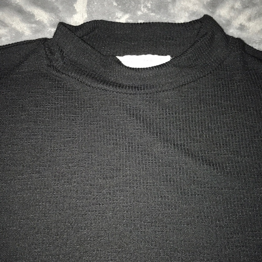 NWOT Black Mock Short Sleeve sweater Abercrombie